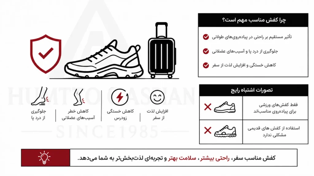 codex image aug 18 2026 10 37 31 am بهترین کفش برای سفر و پیادهروی شهری طولانی